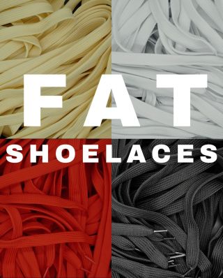 Fat shoelaces – wide flat shoelaces for adidas Campus (incl. Campus 00s), Gazelle, Superstar, Nike Air Force 1 & Dunk Low....
